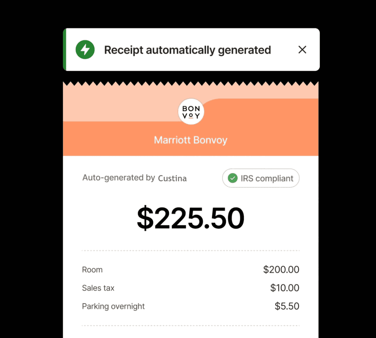 Receipt image for bill payments